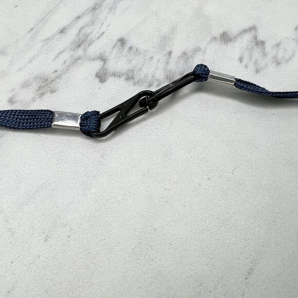 Blue Adjustable Double Clip ID Badge Holder School Work Lanyard Necklace - Picture 6 of 9